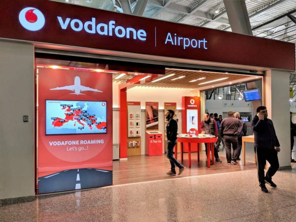 Vodafone store at Tirana Airport